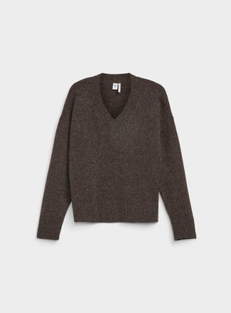 Twik Womens Plush knit V-neck sweater