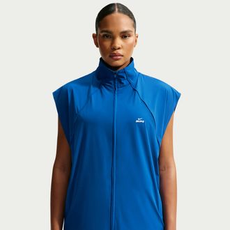Nike Womens SKIMS Stretch Nylon Oversized Vest in Blue | IU2225-445