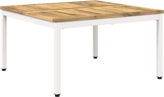 vidaXL Mesa De Centro Blanco 80 X 80,5 X 45 Cm Madera De Acacia S&oacute;lida Vidaxl