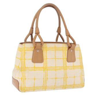 Burberry Pre-owned Vintage Hand Bag - Dames - Vintage Handtas - Geel - ONE Size - Leer - Vintage
