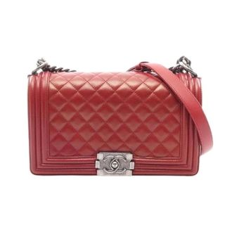 Chanel Pre-owned Leather chanel-bags - Dames - Pre-owned - Rood - Maat: ONE Size Leer