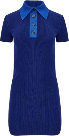 Ferragamo Blue Short-Sleeved Polo Dress, Size X-Small