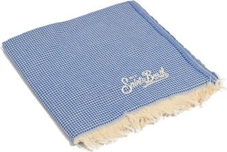 MC2 Saint Barth Home, Dames, Blauw, ONE Size, Katoen, Foutas Diamond Honeycomb Strandlaken