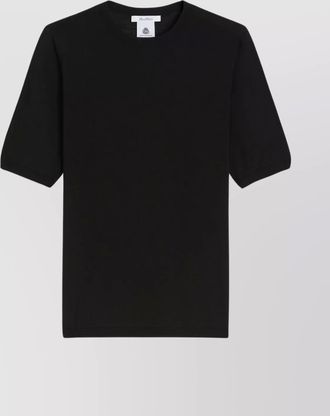 Max Mara wool fine-knit slim-fit short-sleeve crew-neck top