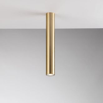 Luce-Ambiente-Design Pl&agrave;fon cil&iacute;ndrica en metal de oro de 40 cm