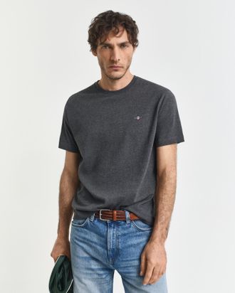 GANT Men Regular Fit Shield T-Shirt (XXXL) ANTRACIT MELANGE