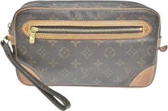 Louis Vuitton Pre-owned Clutches, female, Brown, Size: ONE SIZE Pre-owned Vintage Canvas Clutch
