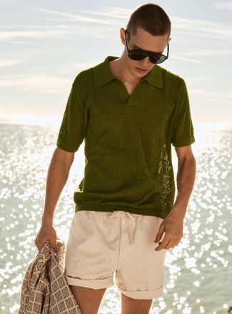 Le 31 Mens Drawstring-waist chino short Inseam: 7