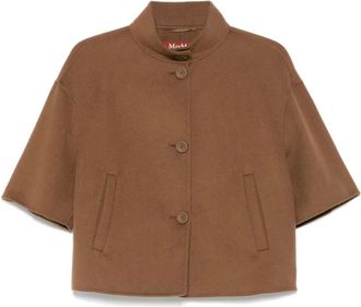 Max Mara Giacca con cappuccio in misto cashmere - Marrone
