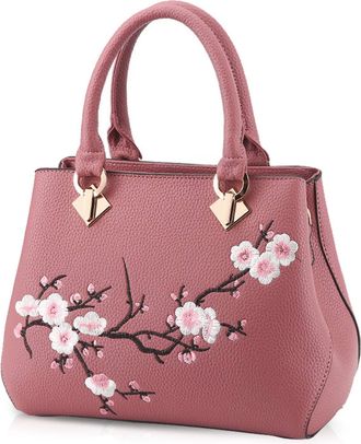 Nicole & Doris NICOLE&DORIS Casual Sweet Handbag Women Crossbody Shoulder Bag Purse Tote Commuter PU Leather Pink