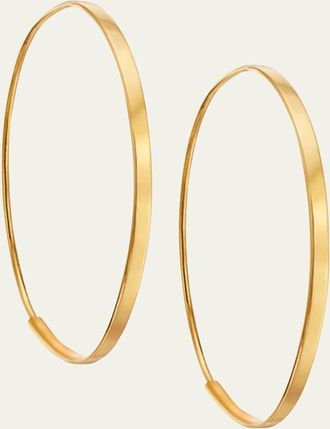Lana Jewelry 14K Gold Small Flat Magic Hoop Earrings
