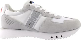 Blauer Stijlvolle Witte Jas - Heren - Sneakers - Wit - 45 EU - Schoenen