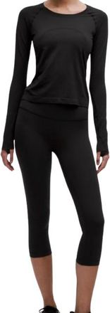 lululemon Black Wunder Under HR Crop Yoga Pants 21