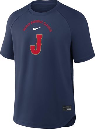 Nike Japan National Baseball Team 2026 World Baseball Classic Batting Practice Pregame Nike Mens Dri-FIT Top in Blue | 04HG160NWBJ-GR7