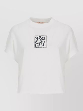 Marni cropped top short sleeves crew neck