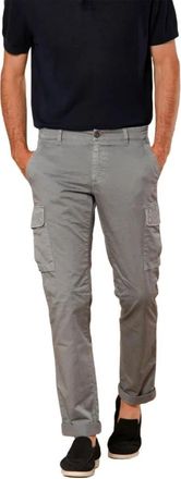 Mason's Slim Fit Cargo Broek Grijs As - Heren - Straight fit broeken - Grijs - S - Katoen - Broeken