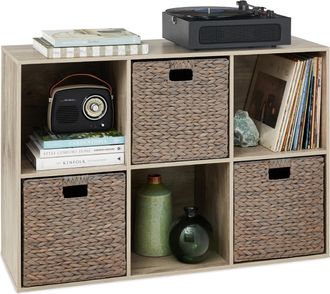 Best Choice Products 6-Cube Bookshelf, 13.5in Display Storage System, Organizer w/ Removable Back Panels