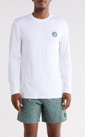 Volcom Crawdad Warp Stripe Long Sleeve Graphic T-Shirt in White at Nordstrom Rack, Size Xx-Large