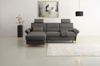 HOME AFFAIRE Ecksofa »Westerland L-Form« Federkern-Polsterung, wahlweise mit Bettfunktion, Bettkasten