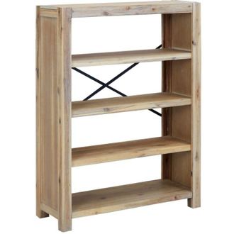 vidaXL 4-Tier Bookcase 80x30x110 cm Solid Wood Acacia vidaXL
