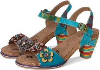 L'Artiste by Spring Step Bluesky Womens Wedge Shoes Turquiose : EU 41 (US Womens 9.5-10) M, Leather