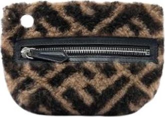 Fendi Pre-owned Shearling Clutch - Dames - Vintage Clutch - Bruin - ONE Size - Leer - Vintage