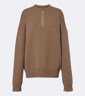 Extreme Cashmere N&deg;496 Like cashmere-blend half-zip sweater