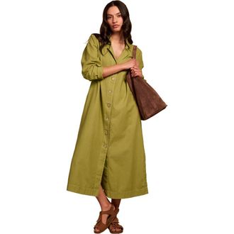 Celtic & Co. Longline Overshirt Dress in Willow at Nordstrom, Size 12