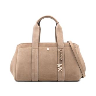 Michael Kors Tassen, Dames, Beige, ONE Size, Leer, Beige Leren Handtas Stijlvol Accessoire