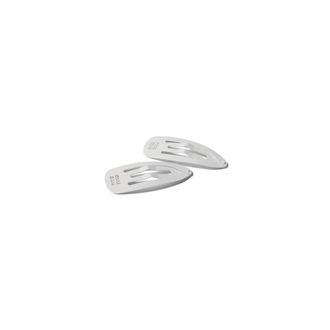 Miu Miu Metal Hair Clips, Woman, White