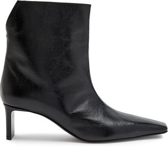 Khaite Ona 55 Womens Designer Leather Black Ankle Boots UK4 - 37 (IT37 / UK4)