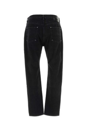 Entire studios Mens Black Denim Slem Jeans Magnetite Exterior: Cotton