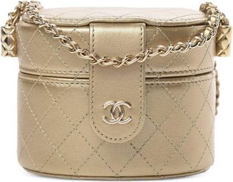 Chanel mini jewellery-box crossbody bag - unisex - Patent Leather - One Size - Gold