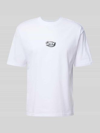Review T-Shirt mit Label-Print in Weiss, Gr&ouml;&szlig;e XXL