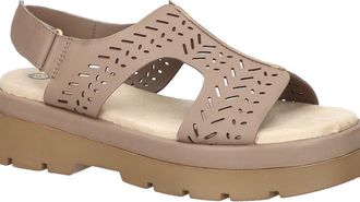 Bella Vita Indigo Slingback Platform Sandal in Taupe Leather at Nordstrom, Size 5.5