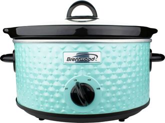 Brentwood 3.5 Quart Diamond Pattern Slow Cooker in Blue
