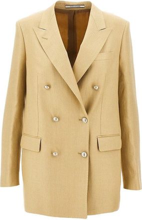Tagliatore Jasmine double-breasted linen jacket Woman 44