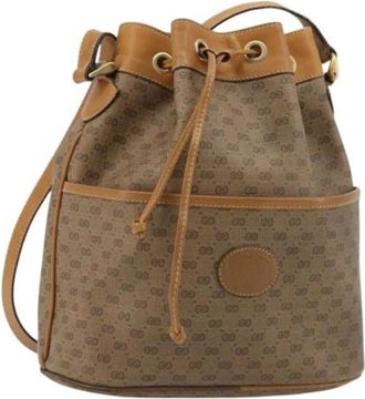 Gucci Pre-owned Bucket Bag - Dames - Vintage Tas - Bruin - ONE Size - Leer - Vintage