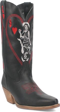 Dingo Queen a Hearts Western Boot in Black at Nordstrom, Size 6