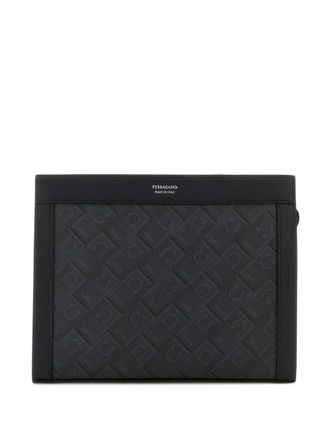 Ferragamo monogram clutch bag - Black