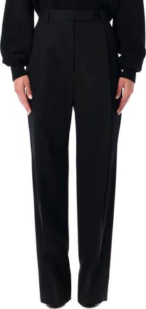 Tom Ford Womens Black Wool Tailored Wide-leg Trousers - Size EU 34 (Womens)