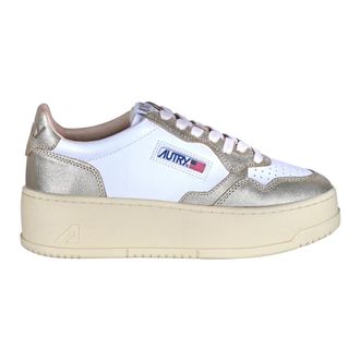 Autry Platform Low Wb 16 - Dames - Sneakers - Wit - 39 EU - Katoen - Schoenen