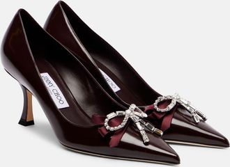 Jimmy Choo London Auria 70 embellished leather pumps