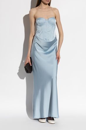 Rotate Satin Dress, Womens, Blue