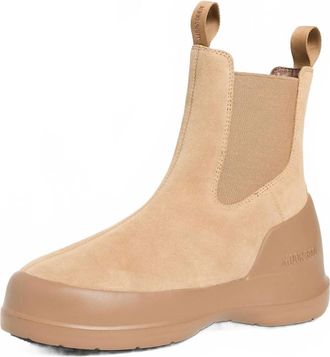 Moon Boot Womens Luna Chelsea Suede Boots In Sand