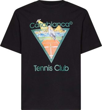 Casablanca T-shirts en Poloshirts - Heren - T-shirts - Zwart - M - Katoen - Tops