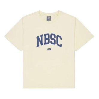 New Balance (WMNS) New Balance NBSC Cotton T-shirt Beige Blue AWT42313-CAU