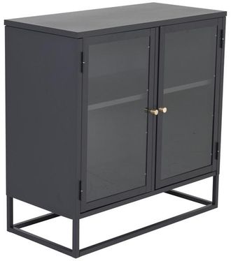 VE DESIGN Kleiner Vitrinenschrank Bakal, Schwarz