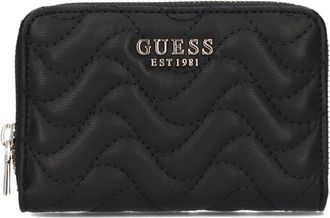 Guess Accessoires, Dames, Zwart, ONE Size, Wol, Zip Around Portemonnee & Kaarthouder