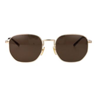 Gucci Vierkante Zonnebril - Heren - Zonnebrillen - Geel - 52 MM - Accessoires